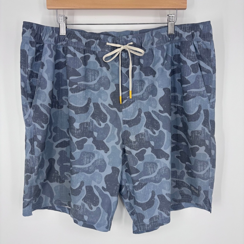 Marsh Wear Fulton Volley Shorts Men XXL Blue Camo Hybrid Fishing Swim Camouflage
